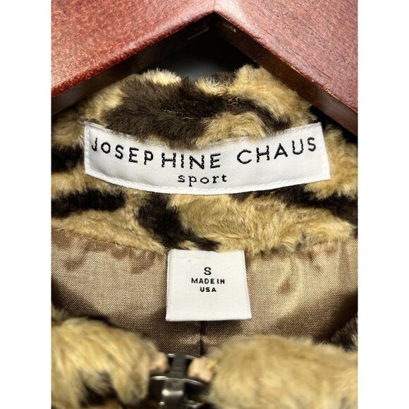 Josephine Chaus Full zip vest Womens size small‎ animal print Fleece - Picture 4 of 6